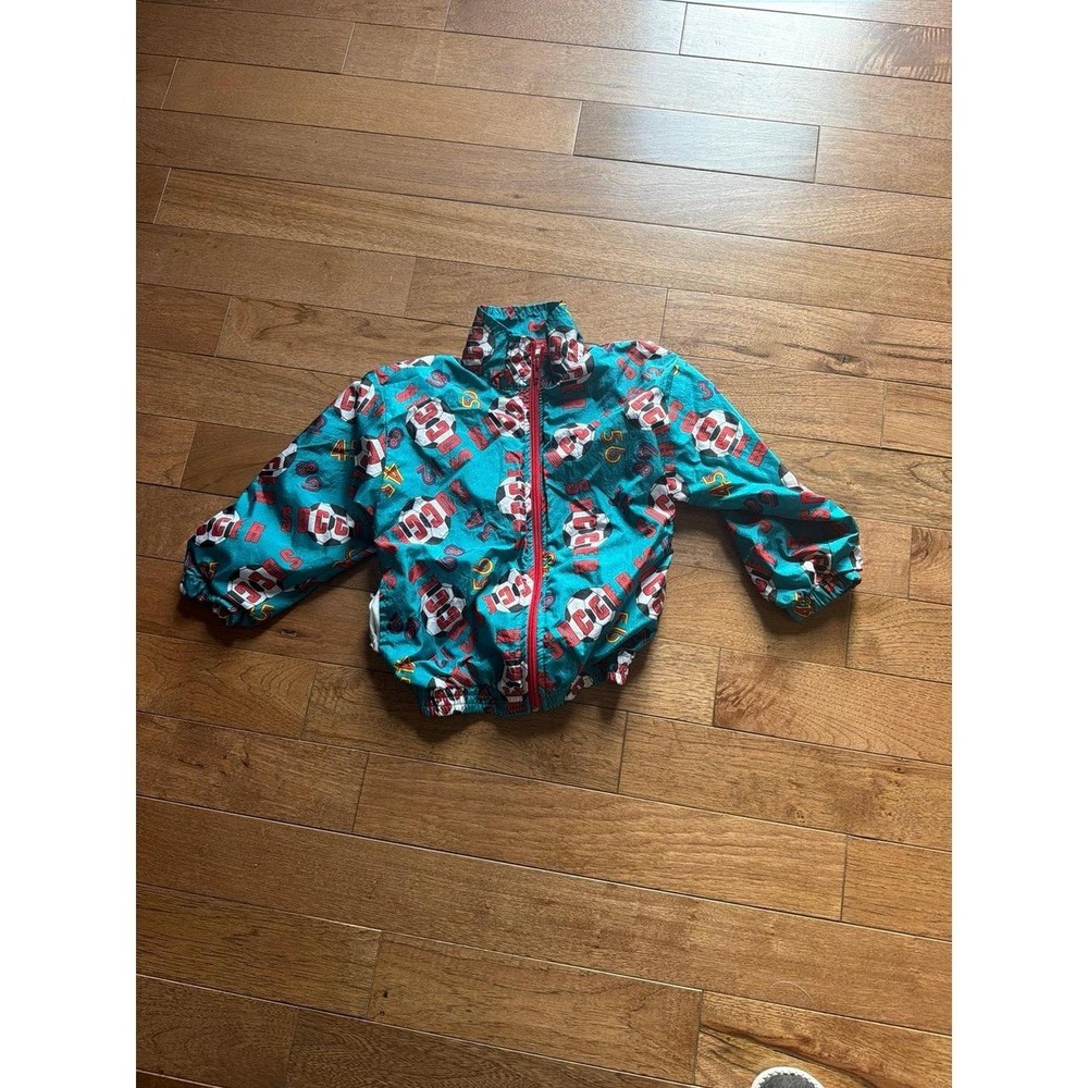 JPI Company Vintage Retro Soccer Colorful Jacket Windbreaker Kids 90's Size 5